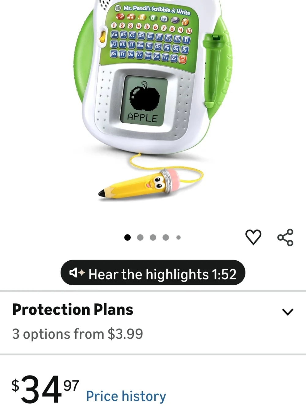 LeapFrog Mr. Pencil's Scribble & Write - English Edition kids toy tablet